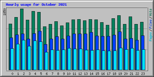Hourly usage for October 2021