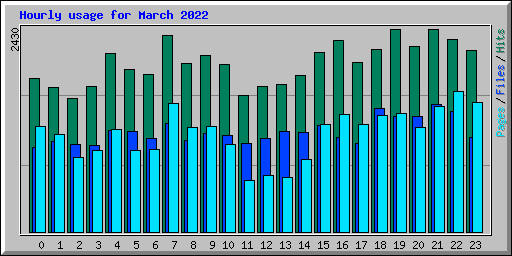 Hourly usage for March 2022