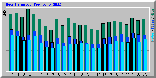 Hourly usage for June 2022