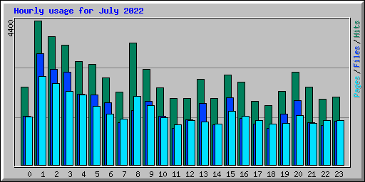 Hourly usage for July 2022