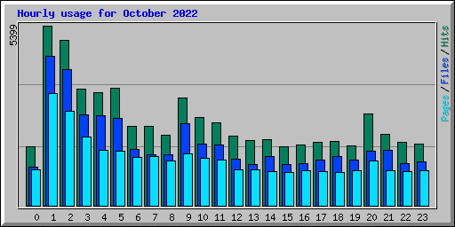 Hourly usage for October 2022
