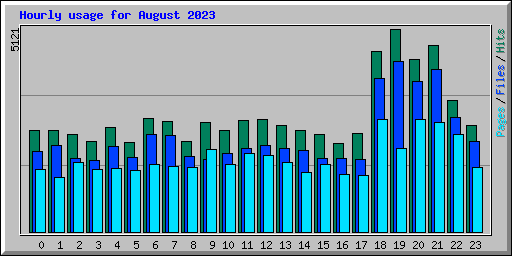Hourly usage for August 2023