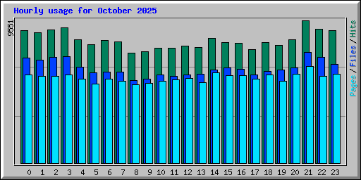 Hourly usage for October 2025