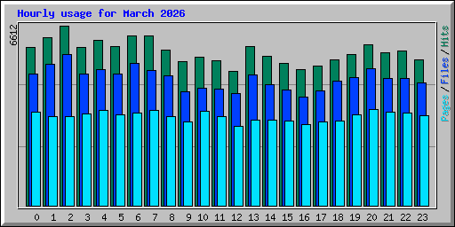 Hourly usage for March 2026