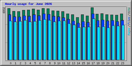 Hourly usage for June 2026