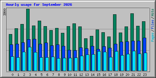 Hourly usage for September 2026